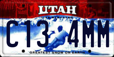 UT license plate C134MM