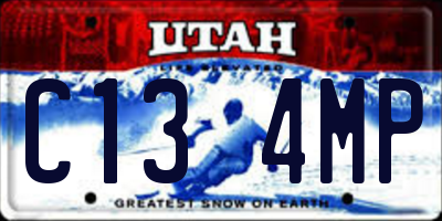UT license plate C134MP
