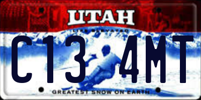 UT license plate C134MT