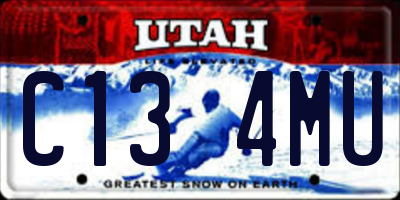 UT license plate C134MU