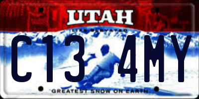 UT license plate C134MY