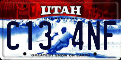 UT license plate C134NF