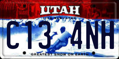 UT license plate C134NH