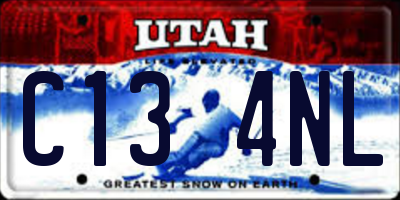 UT license plate C134NL