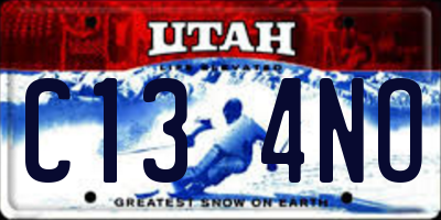 UT license plate C134NO
