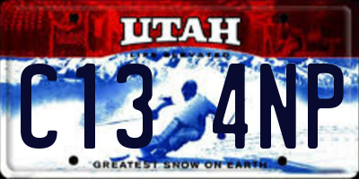 UT license plate C134NP
