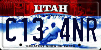 UT license plate C134NR