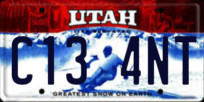 UT license plate C134NT