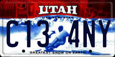 UT license plate C134NY