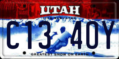 UT license plate C134OY