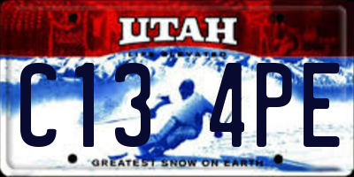 UT license plate C134PE