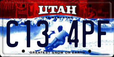 UT license plate C134PF
