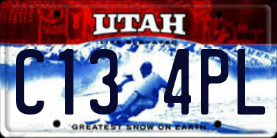 UT license plate C134PL