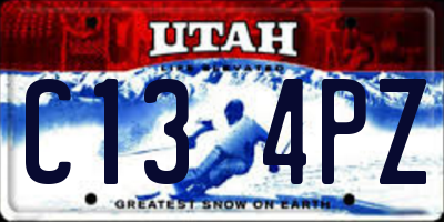 UT license plate C134PZ