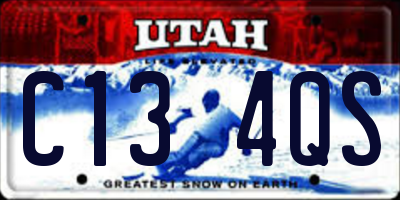 UT license plate C134QS