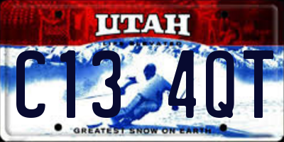 UT license plate C134QT