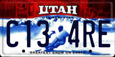 UT license plate C134RE