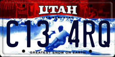 UT license plate C134RQ