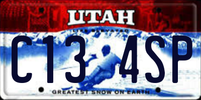 UT license plate C134SP
