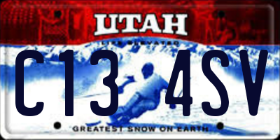 UT license plate C134SV