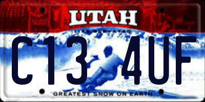 UT license plate C134UF