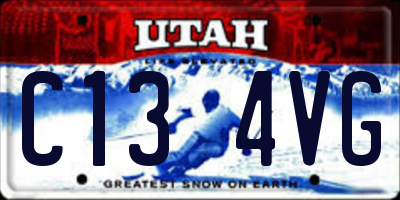 UT license plate C134VG