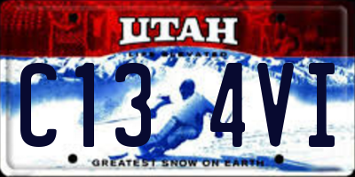UT license plate C134VI