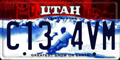 UT license plate C134VM