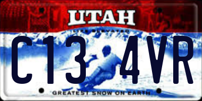 UT license plate C134VR