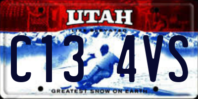 UT license plate C134VS