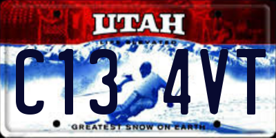 UT license plate C134VT