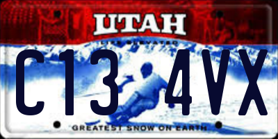 UT license plate C134VX