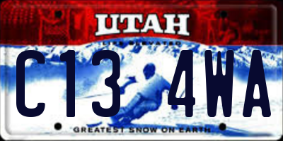 UT license plate C134WA