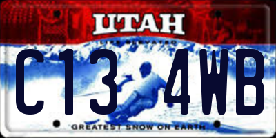 UT license plate C134WB