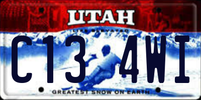 UT license plate C134WI