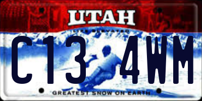 UT license plate C134WM