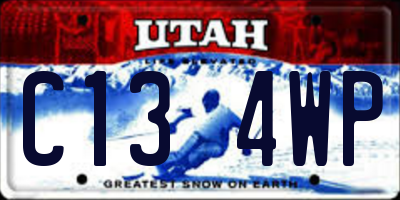 UT license plate C134WP