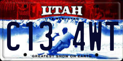 UT license plate C134WT