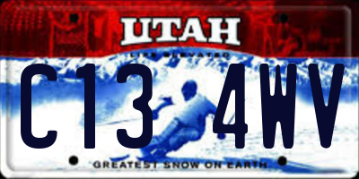 UT license plate C134WV