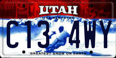 UT license plate C134WY