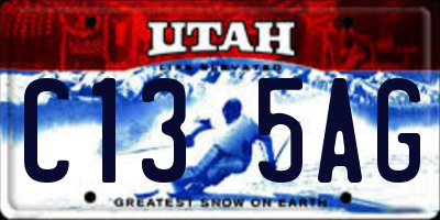 UT license plate C135AG