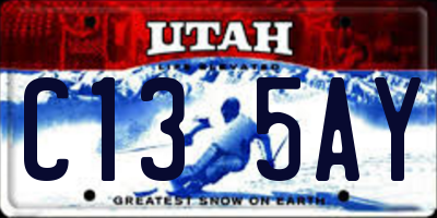UT license plate C135AY