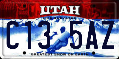 UT license plate C135AZ