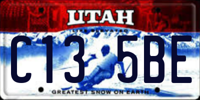 UT license plate C135BE
