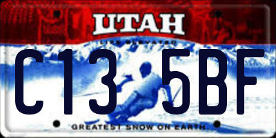 UT license plate C135BF