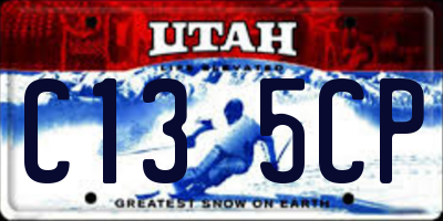 UT license plate C135CP