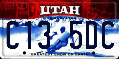 UT license plate C135DC