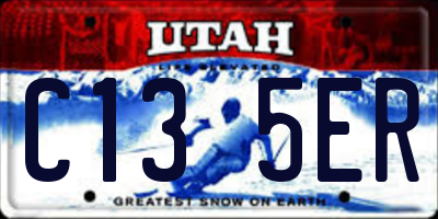 UT license plate C135ER