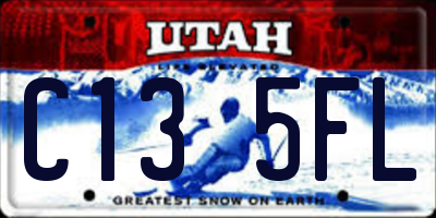 UT license plate C135FL