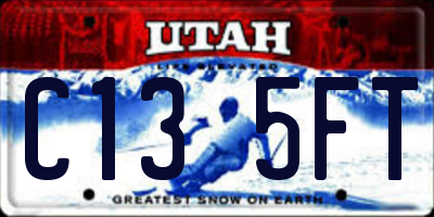 UT license plate C135FT